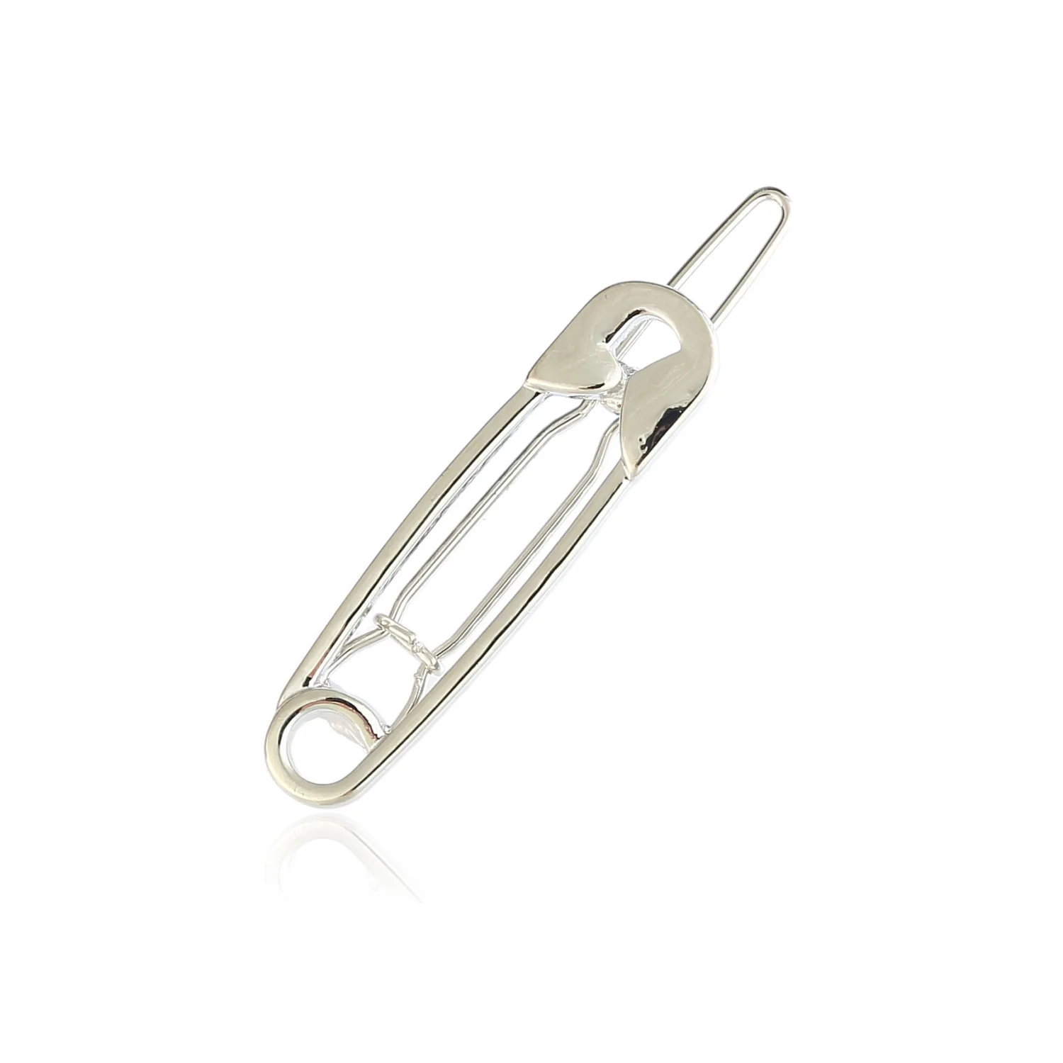 Trendy geometrische haarspeld voor dames Coole punkstijl onregelmatige haarclip Perfect modeaccessoire voor hiphop en feesten: Zilver