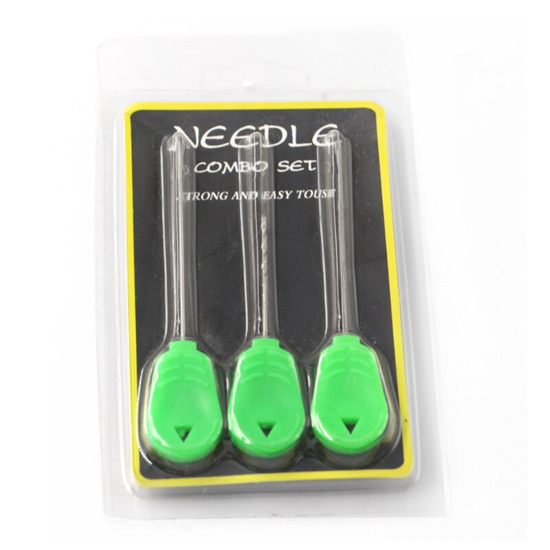 1 Set/3 uds accesorios de Pesca de carpa Boilie aguja Kit herramienta Acero inoxidable Baiting taladro Stringer aguja herramienta de Pesca: Boilie Needle