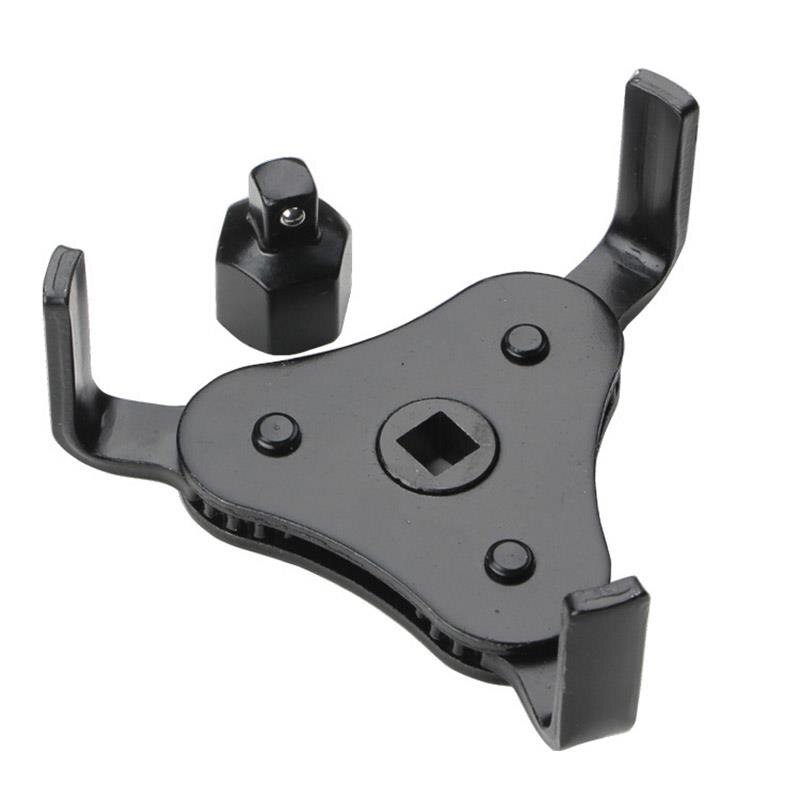 Herramientas de reparación de automóviles herramienta de llave de filtro de aceite de interfaz de 3/8 pulgadas con 3 herramientas de removedor de mandíbula para herramientas de eliminación de filtros de coches