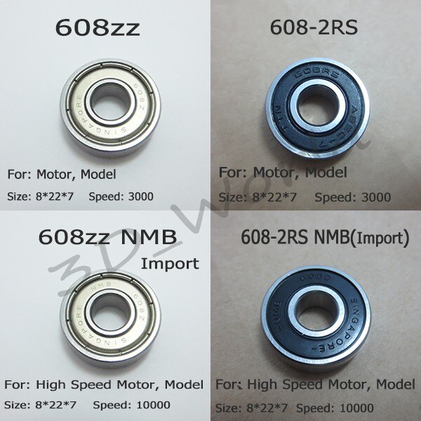 5 kpl abec -7 urakuulalaakeri 608zz 608z 2rs nmb 8 x 22 x 7 mm laakeri teräs 608 zz luistinlaakeri 3d tulostimelle cnc:lle