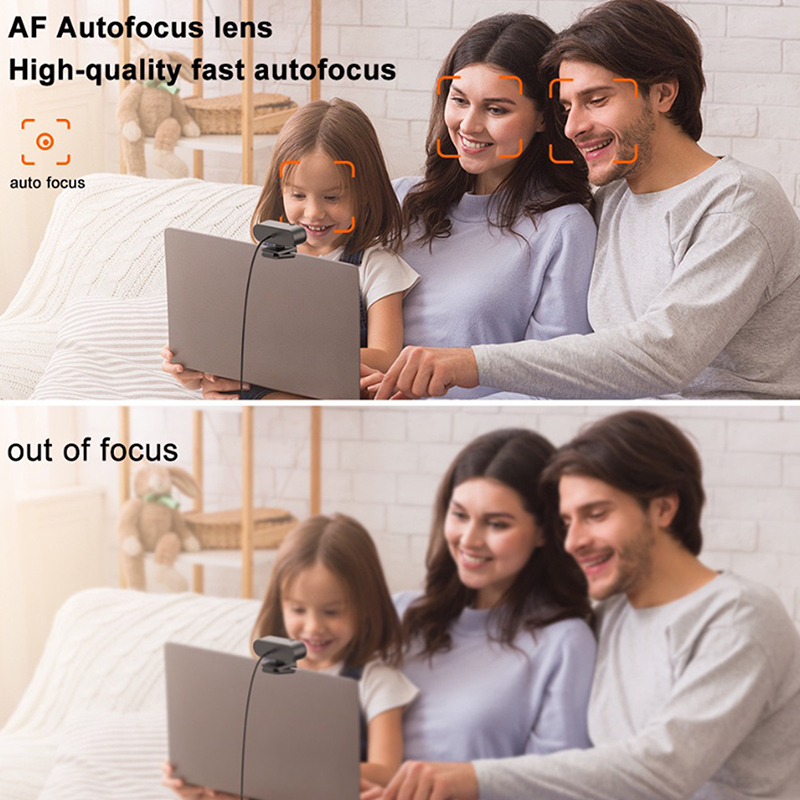 Webcam 1080p full hd com microfone, webcam usb para gravação de vídeo em pc e laptop 4k foco automático.