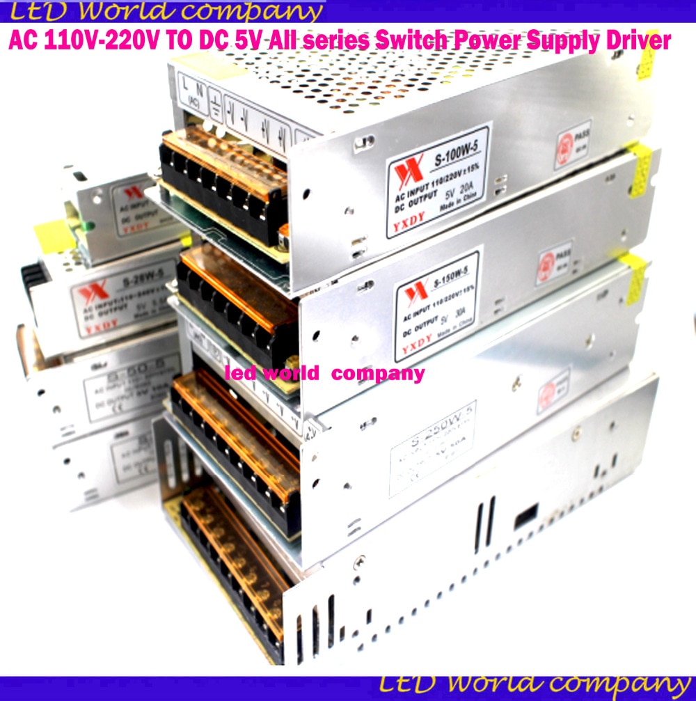 Factory Directly Sell AC 850V-240V TO DC 5V Full range of power supply Switch Power Supply Driver Adapter LED Strip Light