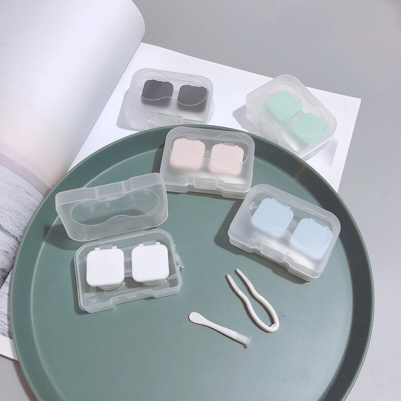 Colorful Contact Lens Case Eye Contact Lens Box Women Travel Contact Lenses Case Leakproof Container Lenses Box for Travel Kit