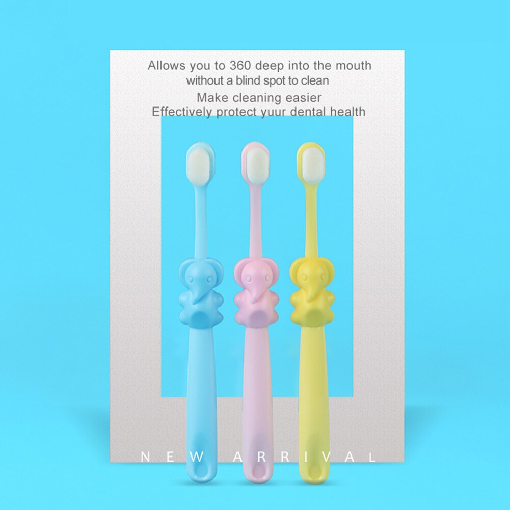 Kids Tandenborstel Cartoon Olifant Zachte Haar 2-10Y Kinderen Baby Training Tandenborstels Meisjes Jongens Kids Dental Care Tandenborstel