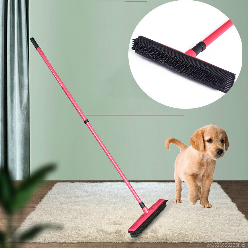 Lange Push Rubber Bezem Haren Veegmachine Zuigmond Scratch Gratis Haren Bezem voor Pet Kat Hond Haar Tapijt Hardhout Windows Schoon