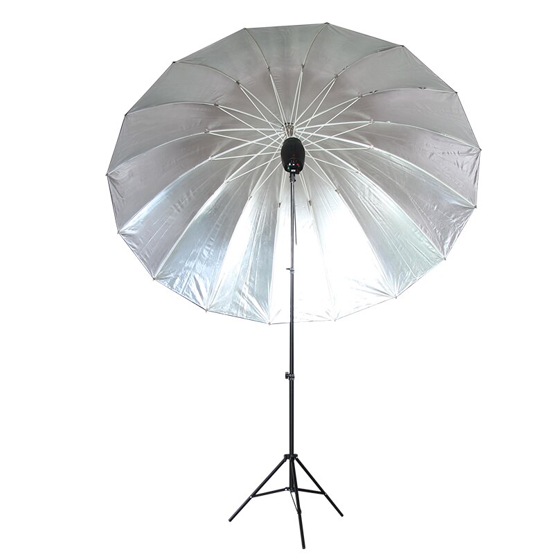 60 inch 152.4cm Black silver Reflective Umbrella Studio Lighting Light Umbrella with Large Diffuser Cover