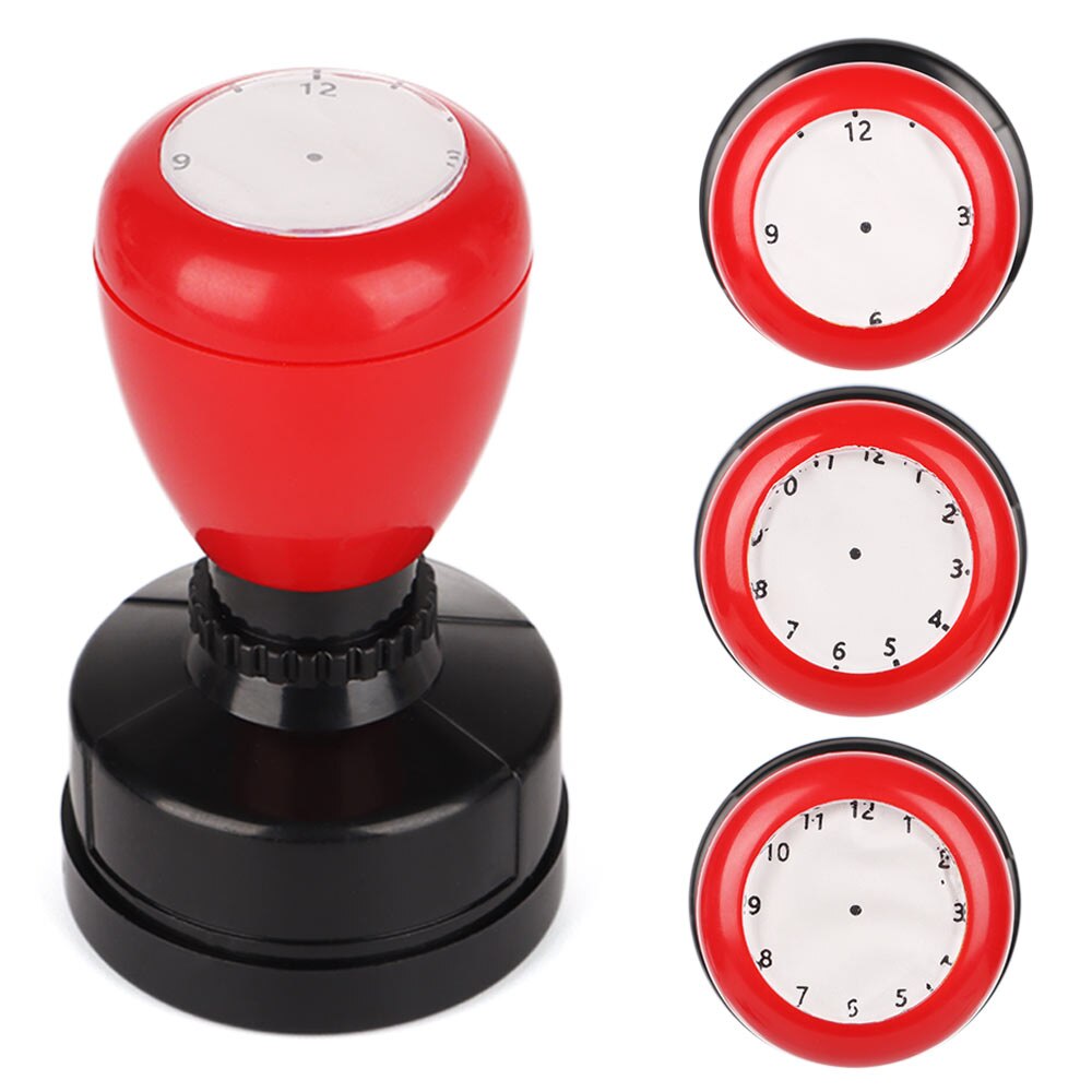1 PC Learning Clock Stamp Clock Dial Teaching Seal Aids Recognition Student Stamps Teaching Tools 30mm School Supplies