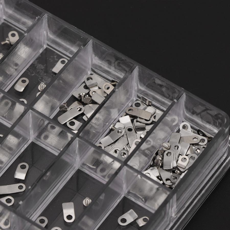 Diverse 10 Maten Horloge Onderdelen Stalen Horloge Bewegingen Bevestiging Adapter Beveiligen Schroeven Horloge Gereedschap Voor Horlogemakers: Default Title