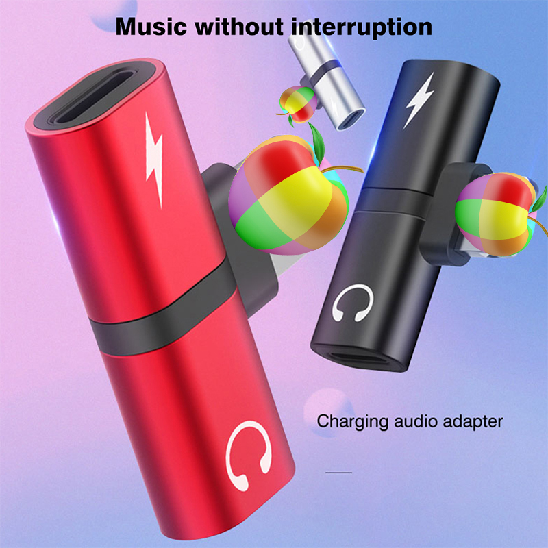 Podwójne oświetlenie 2 w 1 Ładowanie Adapter do słuchania i rozmów telefonicznych dla Iphone 11 12 13 X XS MAX XR 7 8 Plus Rozgałęźnik ładowarki audio do słuchawek