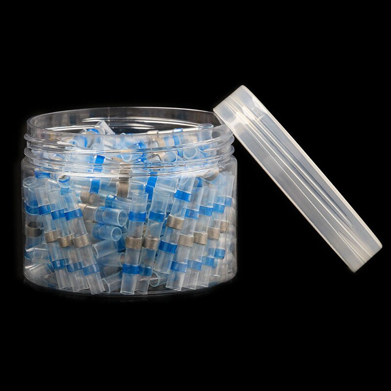 180 stuks rode waterdichte geïsoleerde krimpkousconnectoren soldeerafdichting draadconnectoren awg 22-18/ 0.5-1.0 mm: 50 stuks blauw