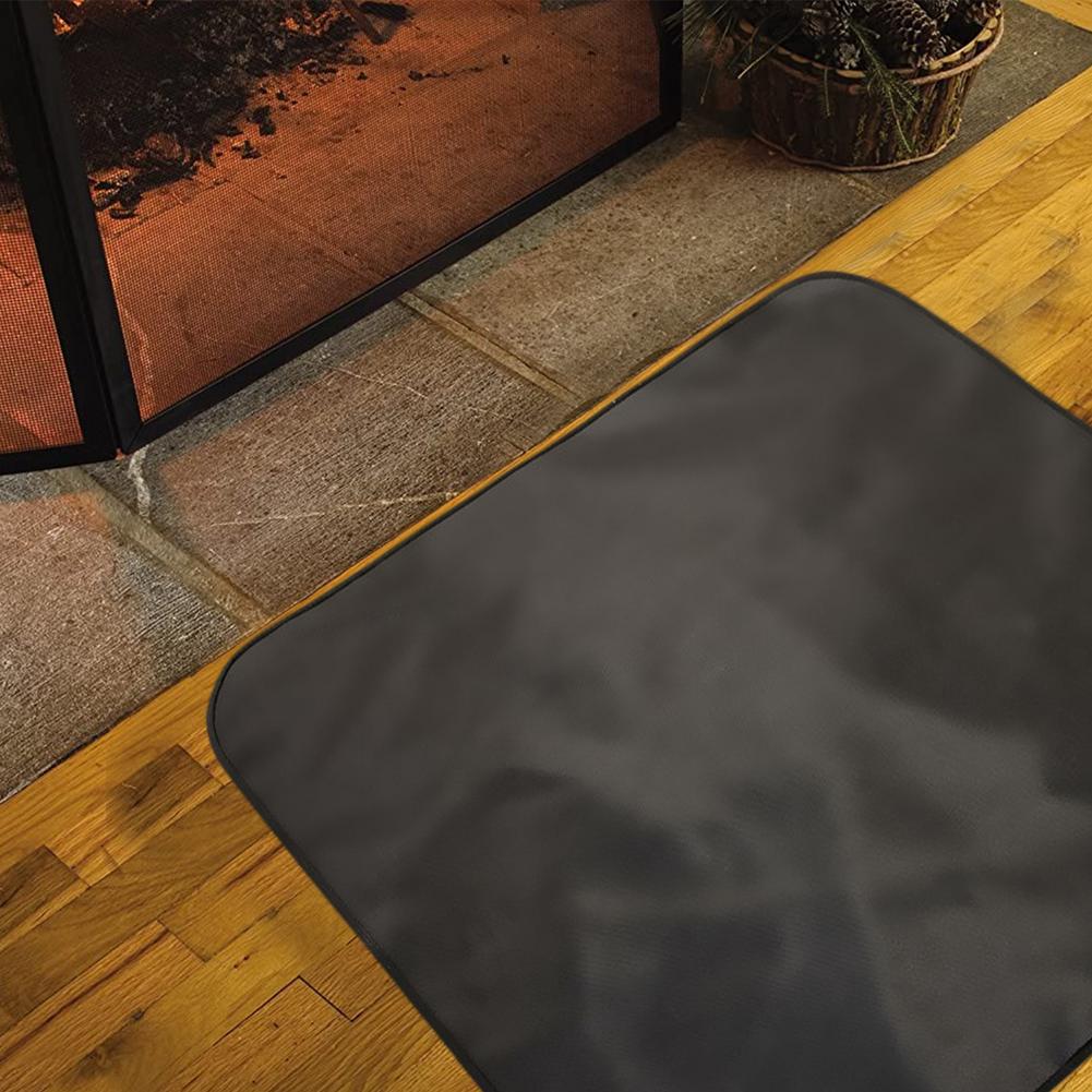 Fire Pit Carpet Durable Fireproof Fireplace Blanket Mat Square Flame Retardant Carpet Fire Pit Mat Outdoor BBQ Tool