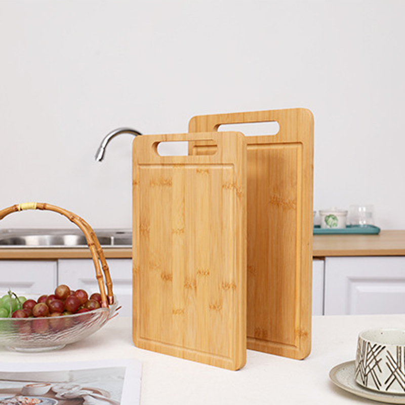 Tabla de cortar de bambú de doble cara para el hogar, tabla de cortar gruesa a prueba de moho, inodoro, tabla de cortar de carne para frutas y verduras