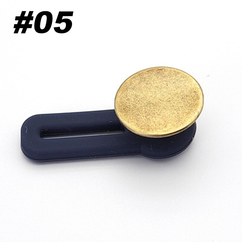 1 stk metall magisk knappforlenger for bukser jeans fri sying justerbar uttrekkbar midjeforlenger knapp linningsutvider: 05