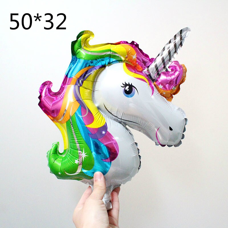 110 x 80cm stor unicorn ballong unicorn häst folie ballong barns födelsedag bröllop dekoration fest: 08