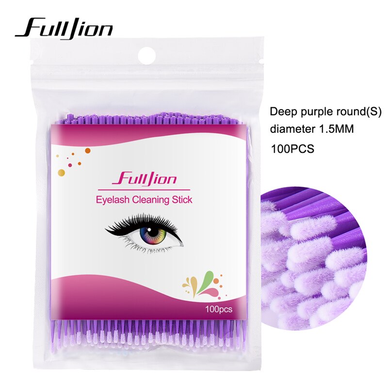 FULLJION 100 stks/zak enten wimper staafwisser speciale wattenstaafje tip lash remover schoonmaken wattenstaafje tattoo wattenstaafje: 02