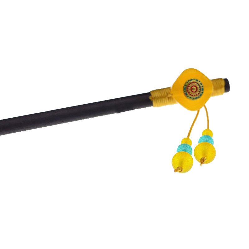 Palazzo Cinese dell'annata di Abbigliamento Ornamento Tornante Nappe di Stile Antico Fatto A Mano Acrilico Avvolto intorno ai Fiori Tornante Classe: Beeswax giallo