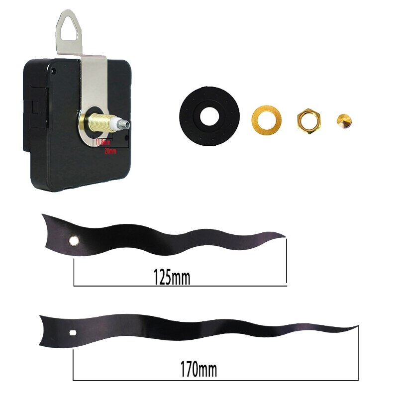 Movimiento de reloj de cuarzo, Kit de movimiento de reloj de pared, mecanismo de reparación, piezas de repuesto, movimiento silencioso de barrido