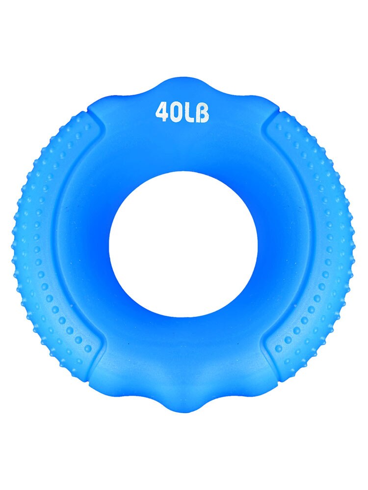 Portable Finger Mark Silicone Grip Ring Adjustable Hand Grip 20-100LB Grip Ring Muscle Trainer: Blue