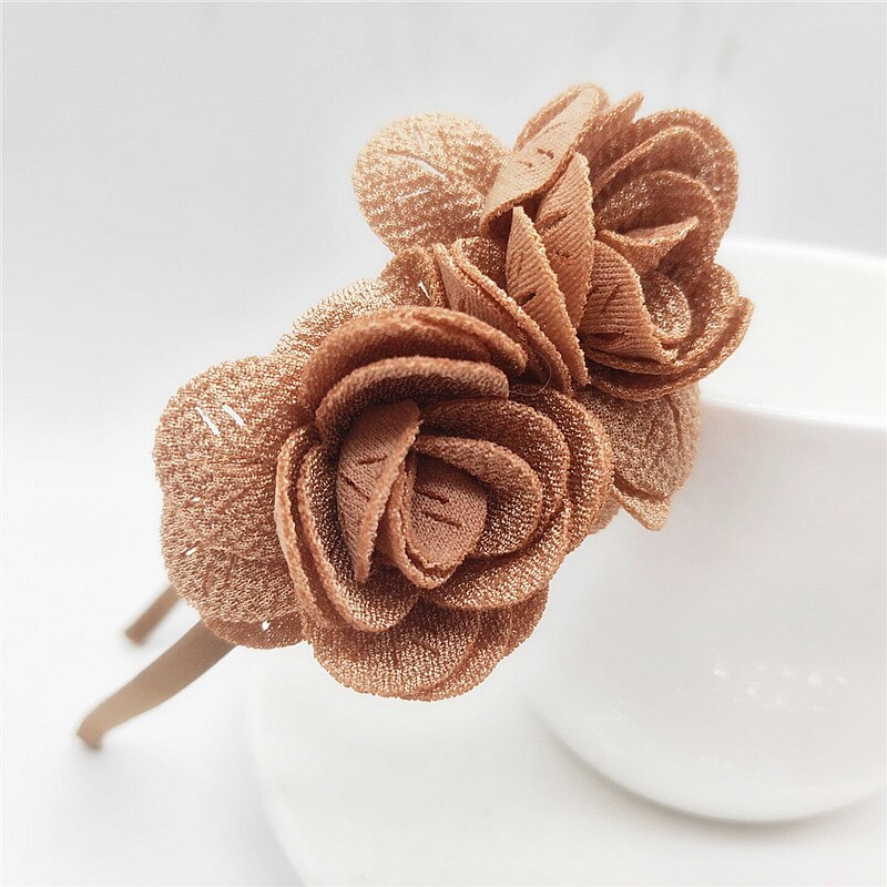 kinderen Bloem Hoofdband Hollow Effen Kleur Accessoires Gom Voor Haar hHair Band Meisjes Hoofdbanden