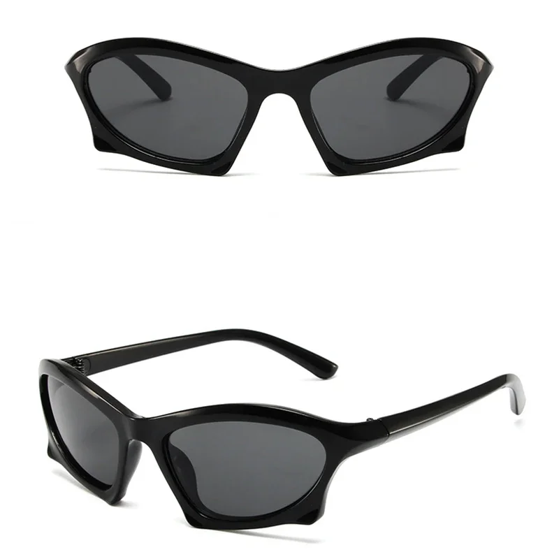 Populaire Vrouwen Mannen Punk Zonnebril Unieke Sport Zonnebril Unisex UV400 Goggle Shades Spiegel Kleurrijke Y2k Brillen Gafas De Sol: Bordeaux