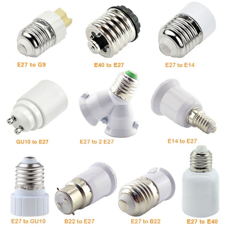 B22 G9 E27 E14 E40 Socket Lamp Extender Houder Licht Adapter Base Lamp Plastic Lamp LED Schroef Aansluitingen Fitting converter