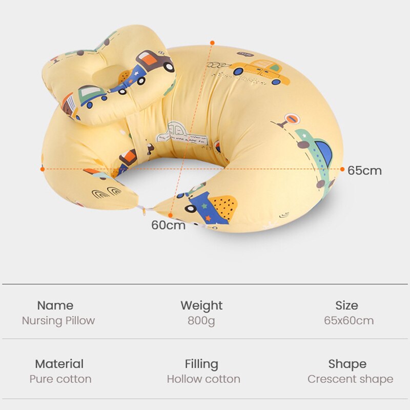 Cuscino per allattamento per neonati cuscino per allattamento al seno per neonati 2 pz/set cuscino per neonati in cotone a forma di U