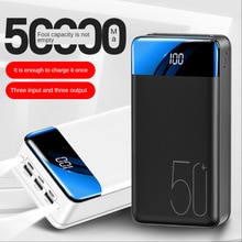 50000 Mah Hoge Capaciteit Power Bank Mobiele Telefoon Fast Charger Draagbare Reizen Powerbank Voor Xiaomi Samsung Iphone Poverbank