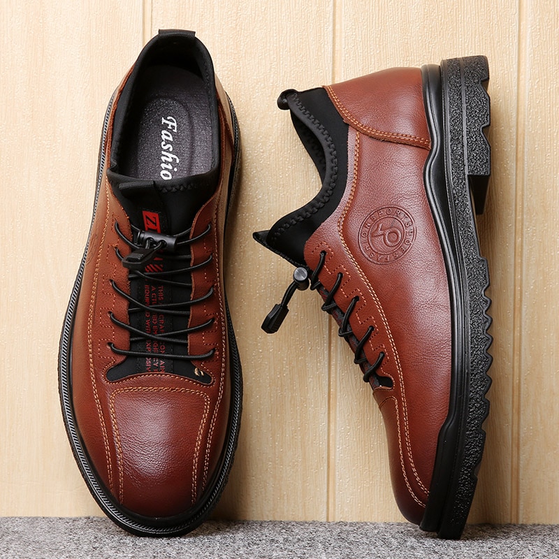Originele Casual Sneakers Voor Man Zwart Bruin – Grandado