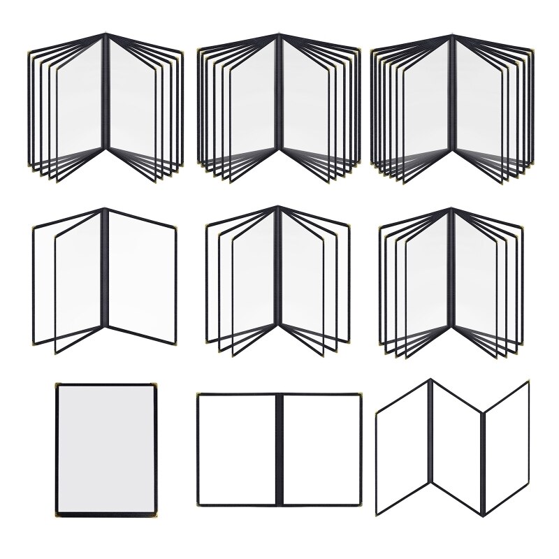 A4 PVC Transparent Menu Cover Protective Cover Restaurant Menu Paper Holder Cover for Bar Cafe Milk Coffee Shop Food Books