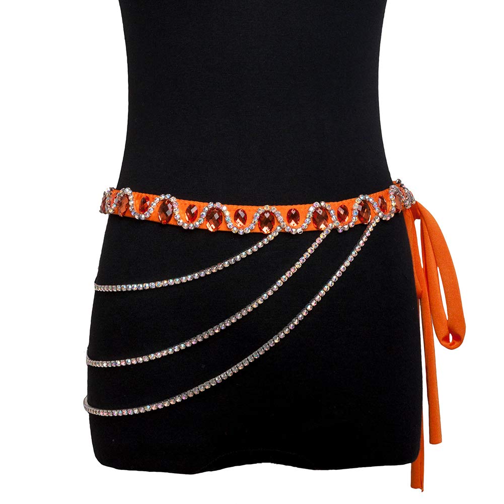 Kvinder diamant talje kæde danse tilbehør mavedans kæde mavedans bælte rhinsten talje kæde bælte mavedans hofte bælte