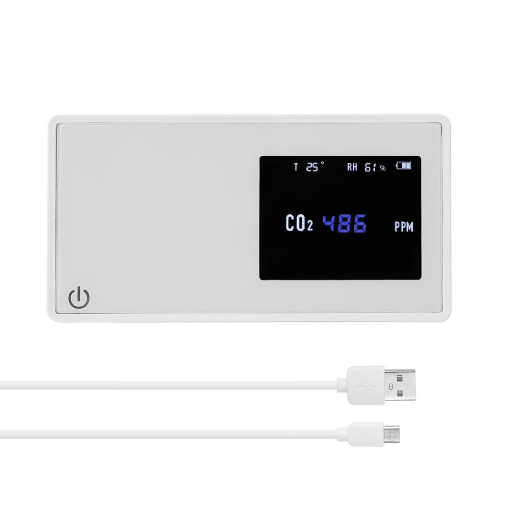 Air Detector CO2 Tester with Carbon Dioxide Value Electricity Quantity Temperature Humidity Display Household Air Meter