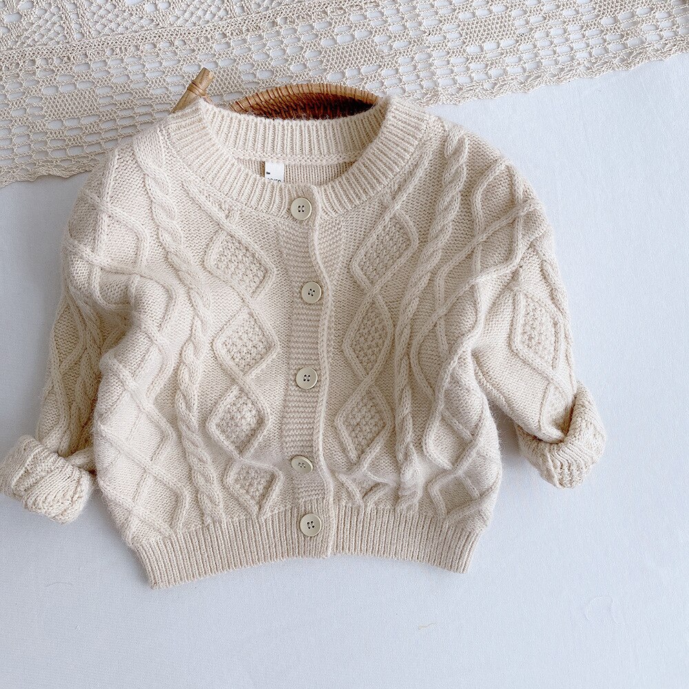 Bambini ragazzi maglione ragazze cardigan invernale bottone lavorato a maglia coreano tinta unita abbigliamento per bambini abbigliamento per ragazzi
