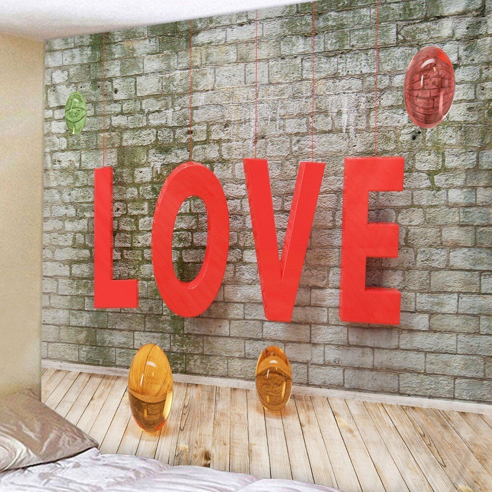 Bruiloft Decor Tapijt Muur Stof Hippie Boho Liefde Rose Tapijt Muur Opknoping Valentijnsdag Dorm Matras Muur Tapijt