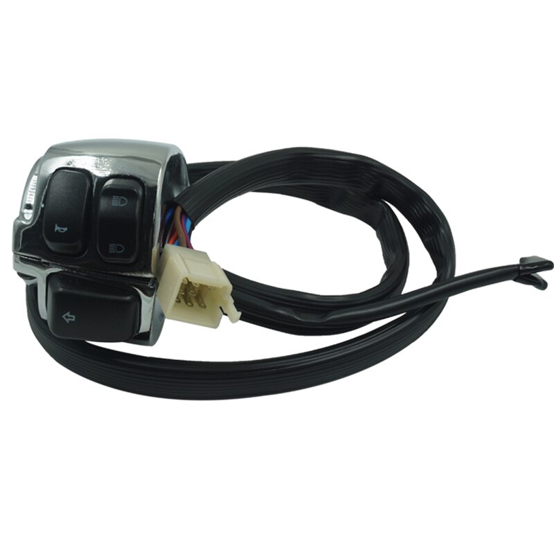 Interruptor de Control para manillar de motocicleta, 1 ", 25mm de diámetro, bocina, luz de señal de giro con arnés de cableado para interruptores Harley, accesorios