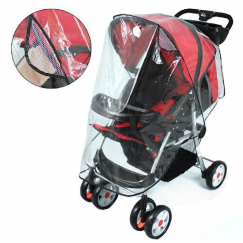 Mærke baby klapvogn regnbeklædning universal klapvogn barnevogn buggy regnbetræk gennemsigtigt regnslag