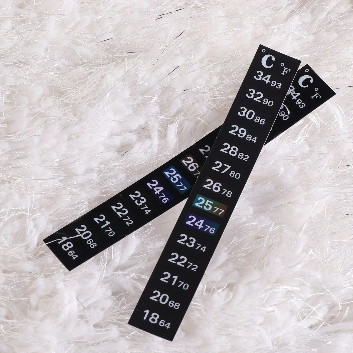 10pcs Traditional Stick-on Digital Temperature Strip Degree Celsius System Display