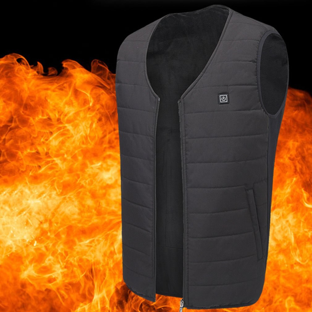 Unisex Electric Heating Vest USB Security Intelligent Thermostat Electric Vest Constant Temperature Winter Warm Vest