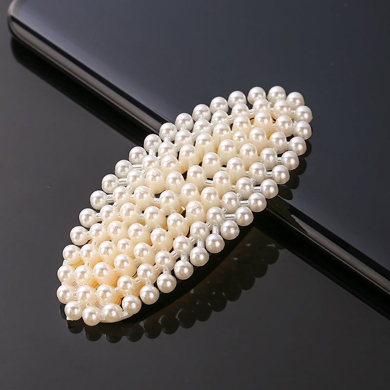 Neue Koreanische Simulierte Perle Barrettes Perlen Geometrische Frauen Haar Clip Griffe Mädchen Schmuck Haar Stifte Haar Zubehör: Lavendel