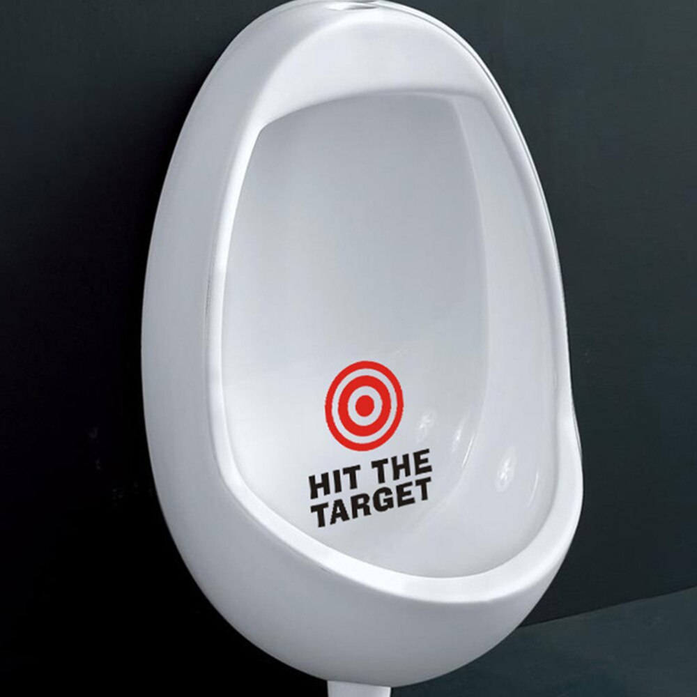 Raakte Het Doel Grappige Wc Teken Badkamer Muur Stickers Stickers Voor Home Office Cafe Hotel: Default Title