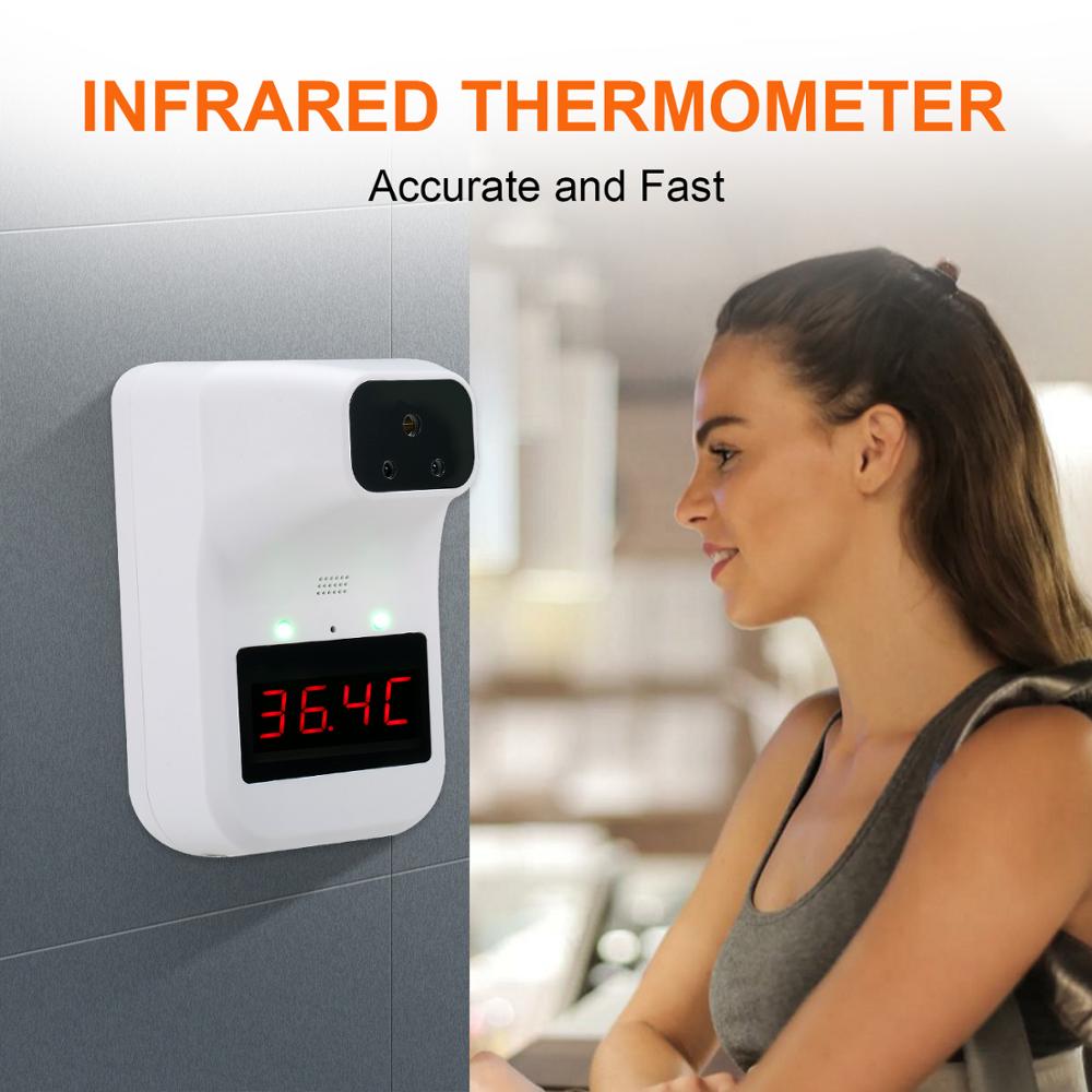 Termómetro infrarrojo IA, termómetro Digital de voz, alarma de temperatura corporal/objeto, seis idiomas °C/°F