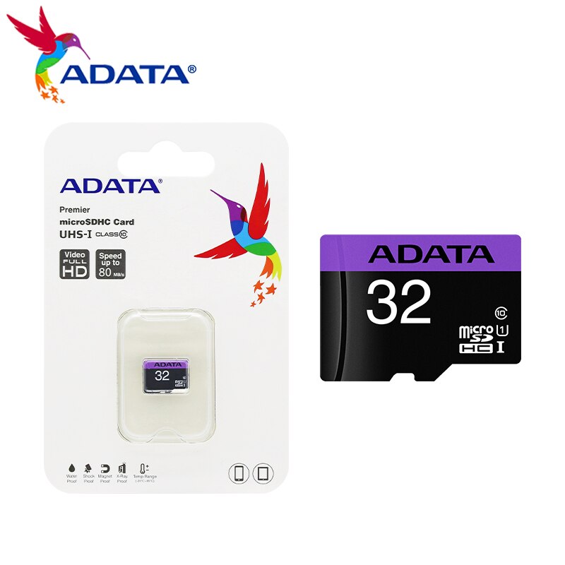 Adata Micro Sd Card 32Gb Sdhc Class 10 High Speed Geheugenkaart 16Gb UHS-I U1 Microsd Tf Card voor Smartphone