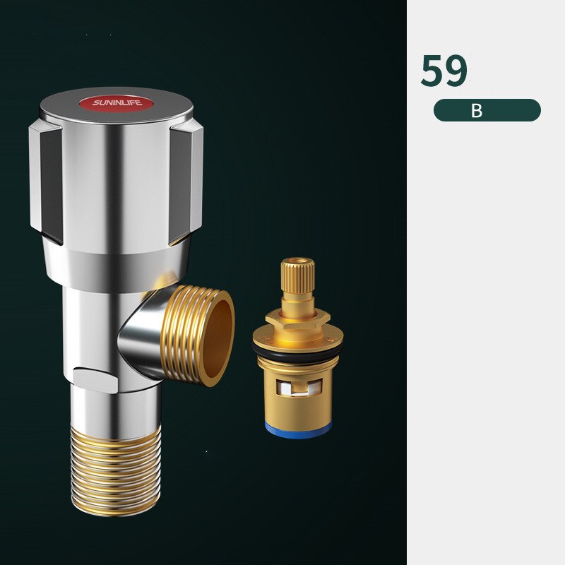 Red and Blue Stainless Steel and Cold Water Valve Flow Control Thread Bathroom Toilet Washbasin Basin Angle Valve: B1