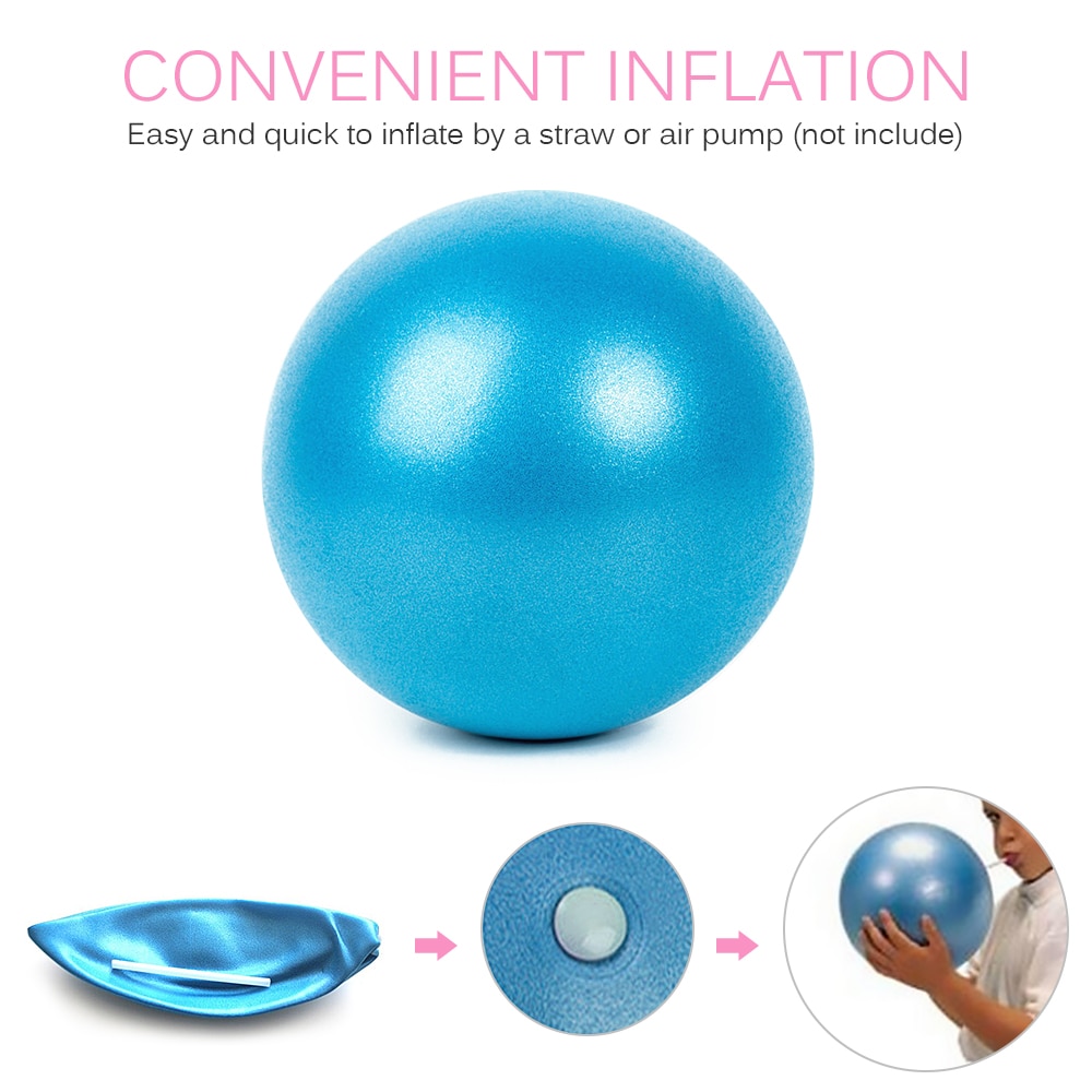 Yoga Ball Anti-Pressure Explosion-Proof 25 CM Diameter Yoga Exercise Gymnastics Pilates Yoga Balance Ball Gym Home Training