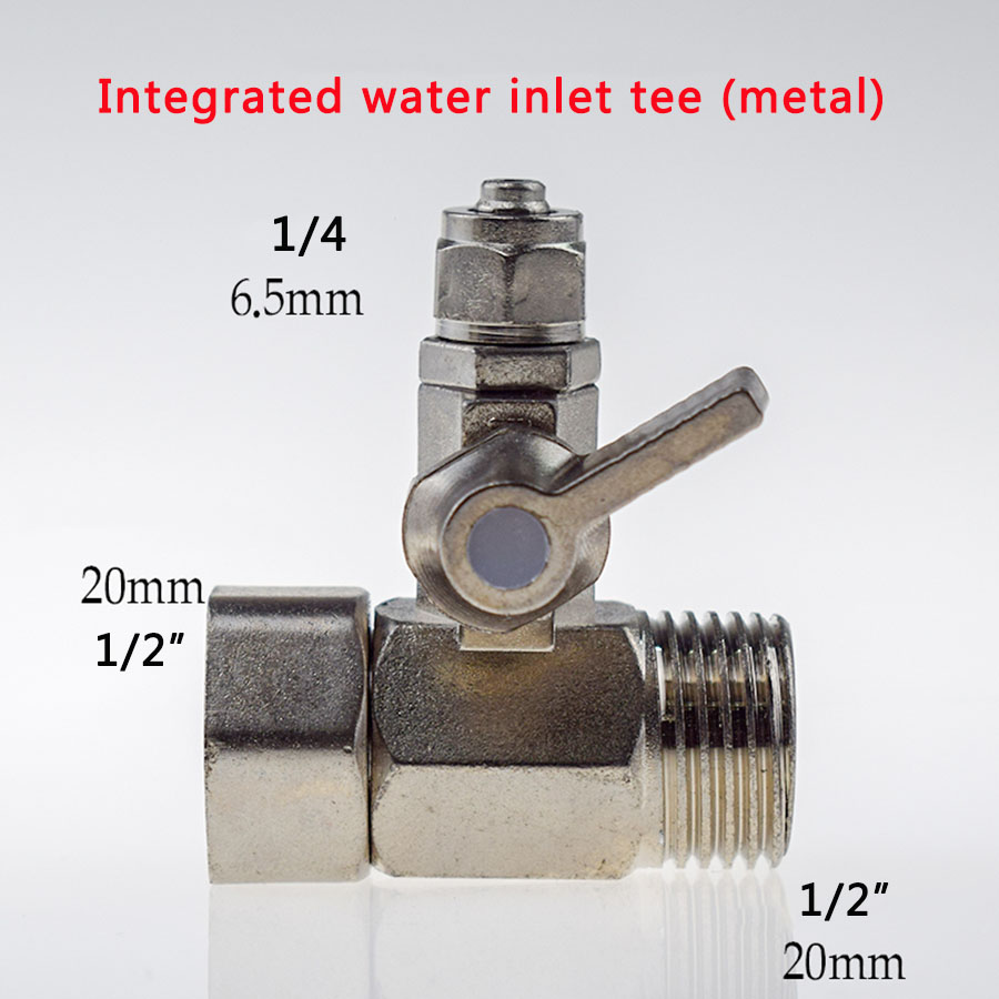 1/4'' 1/2'' Male 1/4 3/8 Tube Water Adapter RO Feed Ball Valve Faucet Water Filter Reverse Osmosis System for Water Purifier Tap: black
