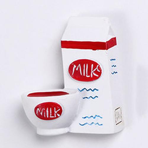 Ei Melk Koffie Cup Brood Koelkast Magnetische Koelkast Sticker Hars Koelkast Stickers Creatieve Leuke Magneet Keuken Decor: Milk