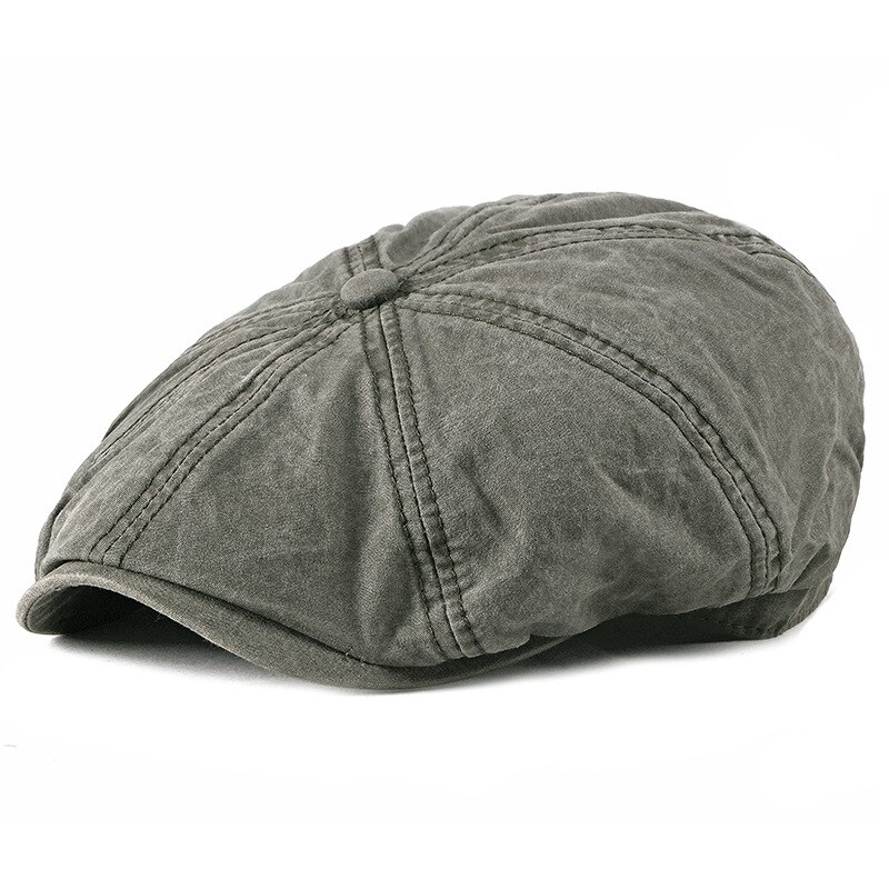 Gorros octogonales informales de ocho hojas para hombres, gorras de vendedor de periódicos, sombreros de pintores, boinas de algodón, gorras planas de espiga, Gavroche de 58-60cm