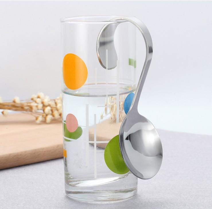 Hotel and Restaurant Use Stainless Steel Canape Serving Spoon, Shiny Polish Sea Food Spoon with Bendy Handle