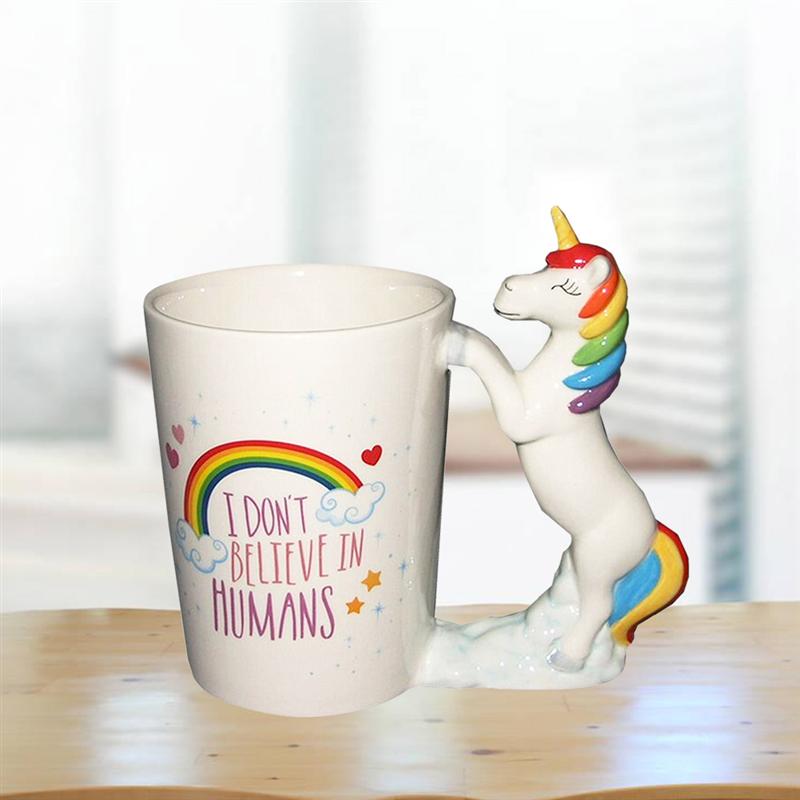 1pcs Unicorn Mugs Cartoon Porcelain 3D Handpainted Ceramic Cute Funny Animal Water Cup Coffee Mug for Home Drinkware