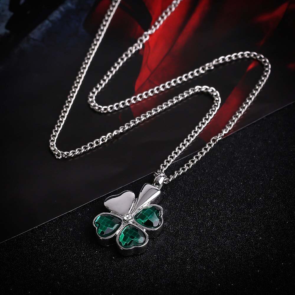 Collier de fiole d'urne de collier commémoratif de trèfle chanceux de pour la chaîne d'acier inoxydable de mémoire de bijoux de crémation de cendres