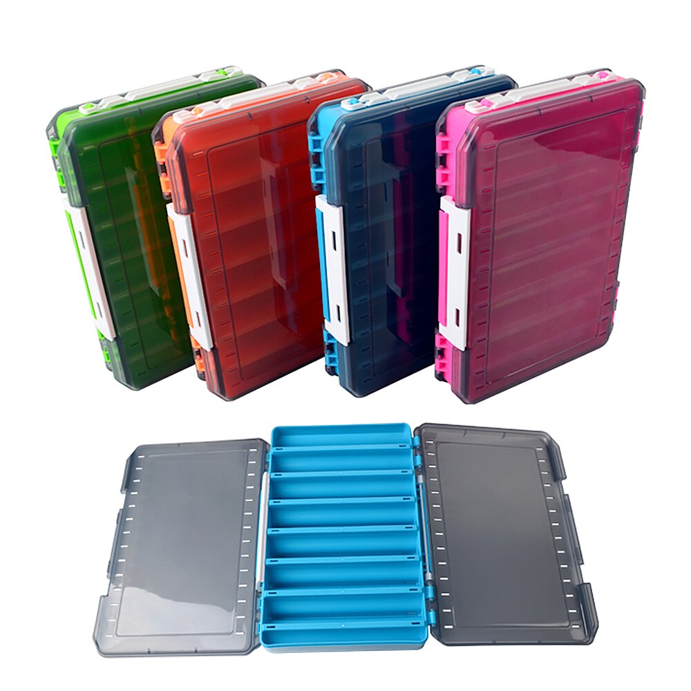 Double Sided Fishing Box Fishing Accessories Lures Hooks Storage Box Supplies Tool Waterproof Fishing Tackle Organizer Box